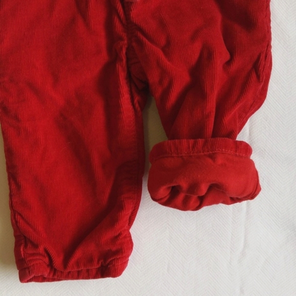 babyGap red lined relaxed fit pull-on corduroy pants 3-6 months baby unisex - Picture 5 of 7